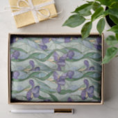 Light Purple Flowers Glas in lood Effect Tissuepapier (Geschenk)