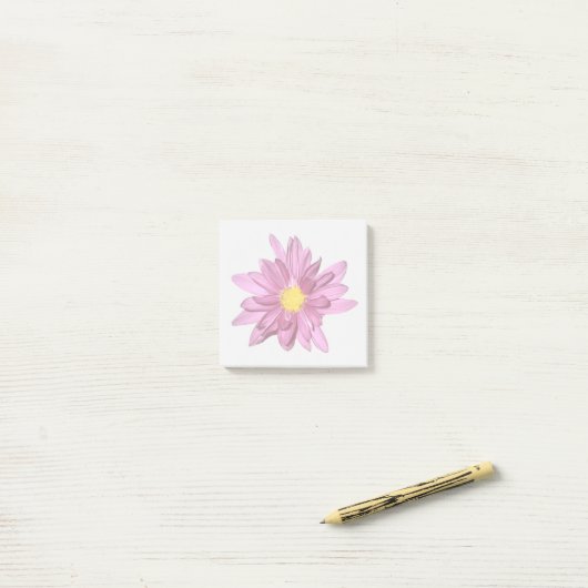 Light Purple Gerbera Sticky Notes (Op bureau)