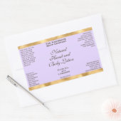Light Purple & Gold Foil Cosmetics Bottle Label (Envelop)