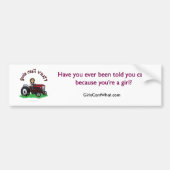 Light Red Farmer Girl Bumpersticker (Voorkant)