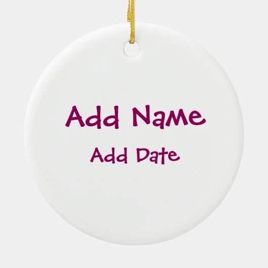 Light Red Farmer Girl Keramisch Ornament (Achterkant)