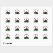 Light Red Farmer Girl Ronde Sticker (Vel)