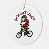 Light Red Girls BMX Keramisch Ornament (Links)