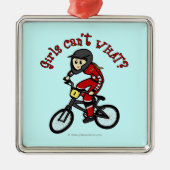 Light Red Girls BMX Metalen Ornament (Voorkant)