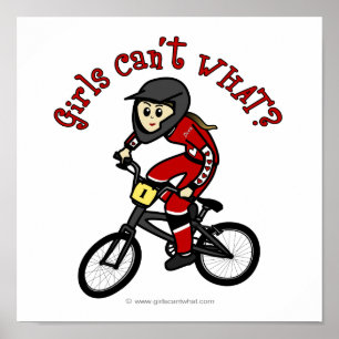 LIght Red Girls BMX Poster