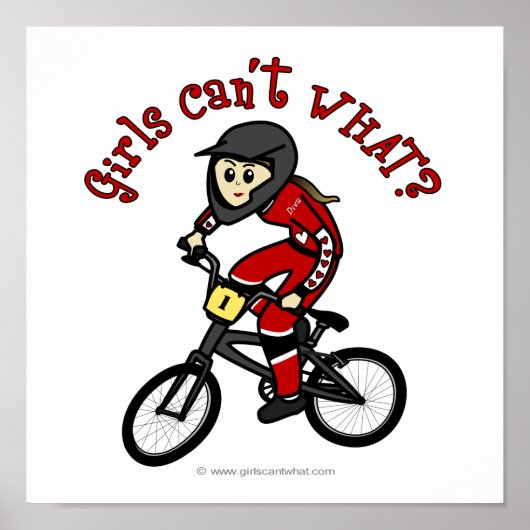 LIght Red Girls BMX Poster (Voorkant)
