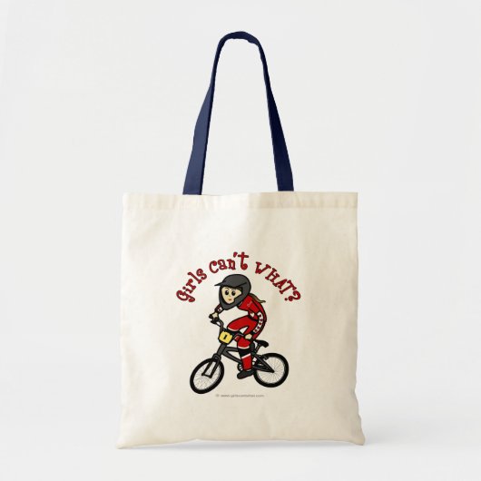 Light Red Girls BMX Tote Bag (Voorkant)