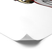 Light Red Girls Football Poster (Hoek)