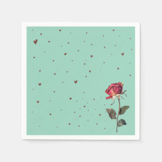 light red rose printed  servet