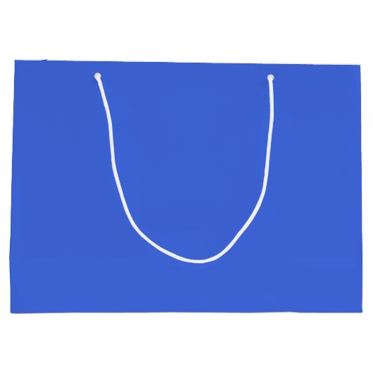 Light Royal Blue Gift Bag - Groot, glanzend Groot Cadeauzakje (Achterkant)