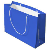 Light Royal Blue Gift Bag - Groot, glanzend Groot Cadeauzakje (Achterkant Gekanteld)