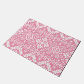 Light Roze en White Fair Isle-kerstpatroon Deurmat (Schuin)