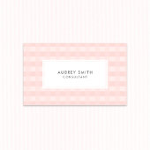 Light Roze Gingham Pattern Professional Visitekaartje