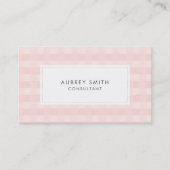 Light Roze Gingham Pattern Professional Visitekaartje (Voorkant)