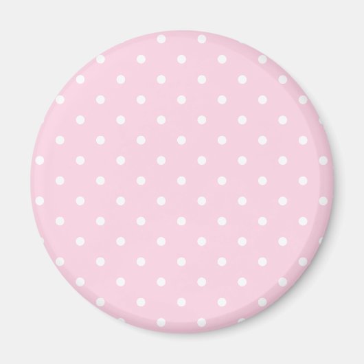 Light roze poka Dots Pattern Magneet (Voorkant)