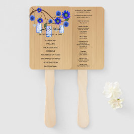 Light Rustic Blue Floral Mason Jars Wedding Handwaaier