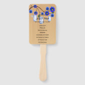 Light Rustic Blue Floral Mason Jars Wedding Handwaaier (Voorkant)