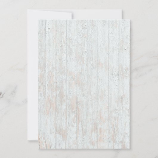 Light Rustic Sunflower Wedding Invitation Kaart (Achterkant)