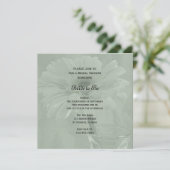 Light Sage Green Gerber Daisy Vrijgezellenfeest Kaart (Staand voorkant)