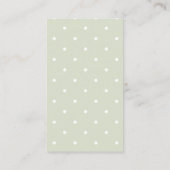 Light Sage Green Polka Dots Baby shower Registry Informatiekaartje (Achterkant)