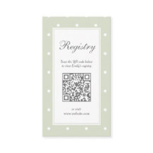 Light Sage Green Polka Dots Baby shower Registry