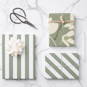 light sage green variëteit inpakpapier vel