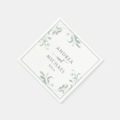 Light Sage Green Wedding Elegant Luxury Flourish N Servet (Hoek)