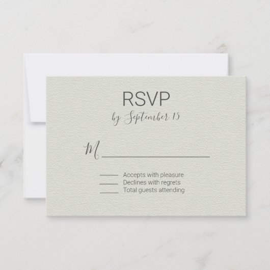 Light Sage Wedding RSVP (Voorkant)