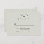 Light Sage Wedding RSVP (Voorkant / Achterkant)