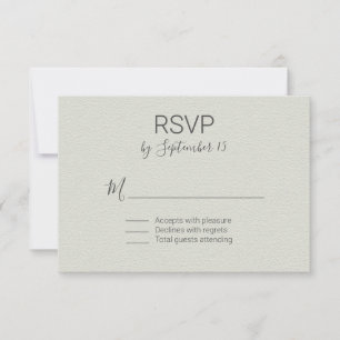 Light Sage Wedding RSVP