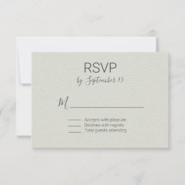 Light Sage Wedding RSVP Kaartje