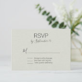 Light Sage Wedding RSVP Kaartje (Staand voorkant)