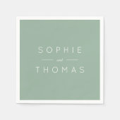 Light Sage Wedding Servet (Voorkant)
