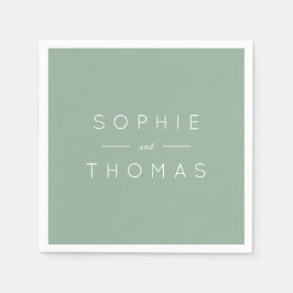 Light Sage Wedding Servet