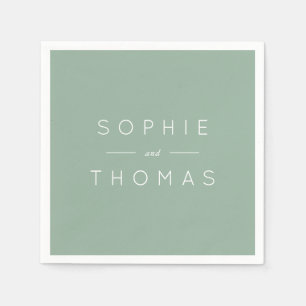 Light Sage Wedding Servet