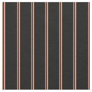Light Salmon & Black Stripes/Lines Pattern Stof
