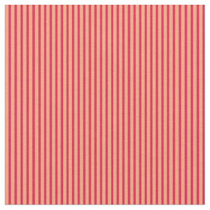 Light Salmon & Crimson Stripes Stof