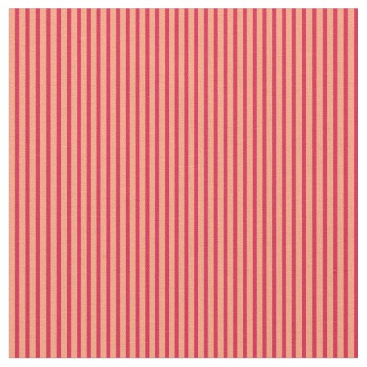 Light Salmon & Crimson Stripes Stof (Close Up)