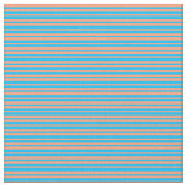 Light Salmon & Deep Sky Blue Pattern Stof (Close Up)