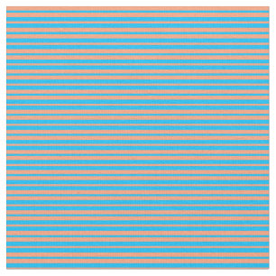 Light Salmon & Deep Sky Blue Pattern Stof