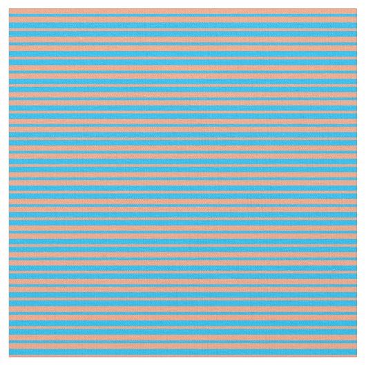 Light Salmon & Deep Sky Blue Pattern Stof (Close Up)