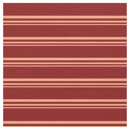 Light Salmon en Maroon Stripes Pattern Stof (Close Up)