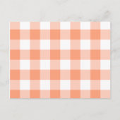 Light Salmon Gingham Pattern Briefkaart (Voorkant)