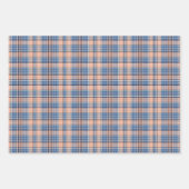 Light Salmon, Marine Blue, Dove Grey... Plaid Inpakpapier Vel (Voorkant 3)