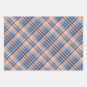 Light Salmon, Marine Blue, Dove Grey... Plaid Inpakpapier Vel (Voorkant)