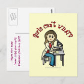 Light Scientist Girl Briefkaart (Voorkant / Achterkant)