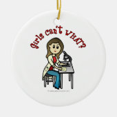Light Scientist Girl Keramisch Ornament (Voorkant)