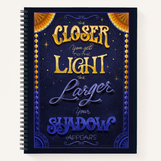 Light & Shadow Inspirational Spiral Notebook Notitieboek (Voorkant)