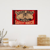 Light Ship - Matchbox Print - Sweden Wall Art (Keuken)