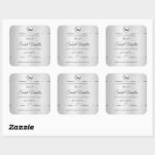 Light Silver Glitter Product Labels Monogram Logo (Vel)